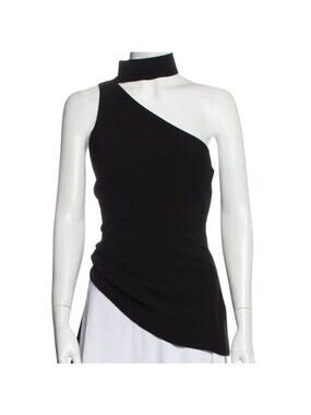 Cinq À Sept Leah Black Asymmetric Top